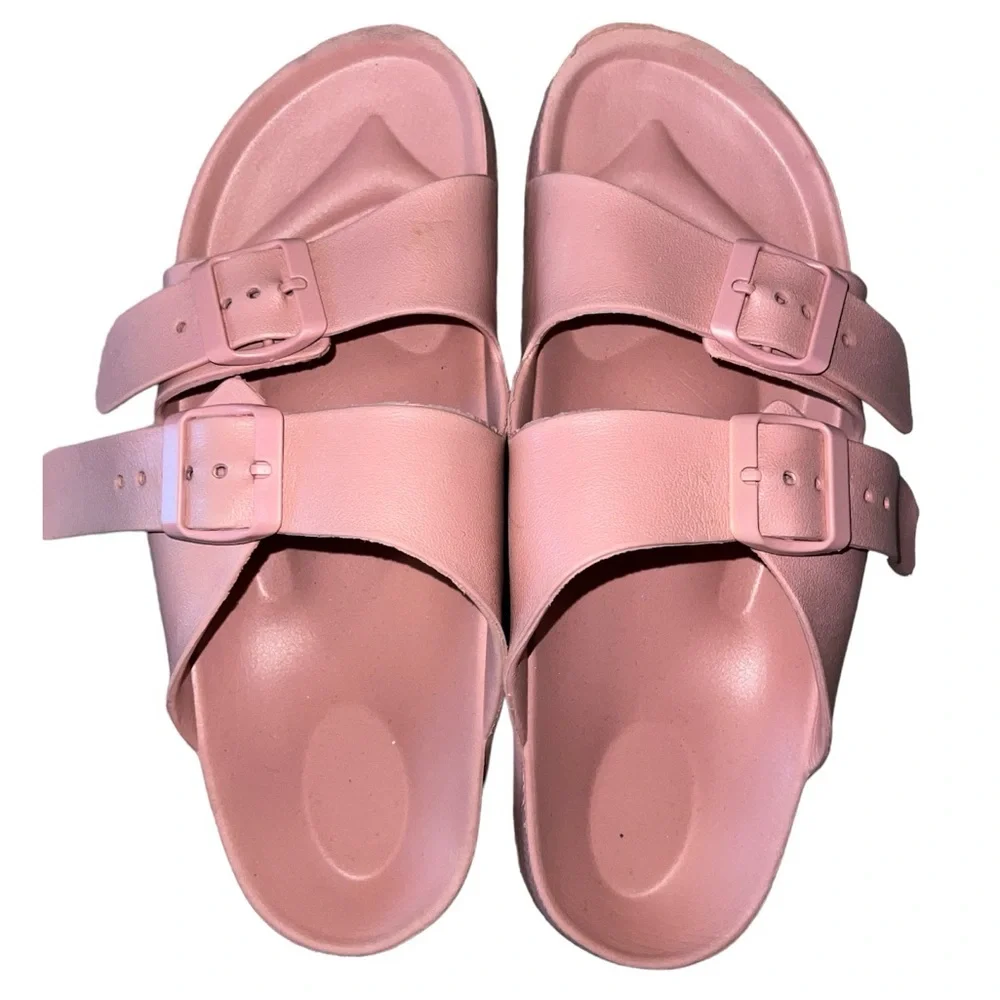 Target Pink Double Strap Waterproof Jelly Slide Sandals Womens 11 - Picture 8 of 8